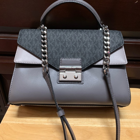 Michael Kors Double Flap Sloan Top Handle Handbag - Picture 11 of 13